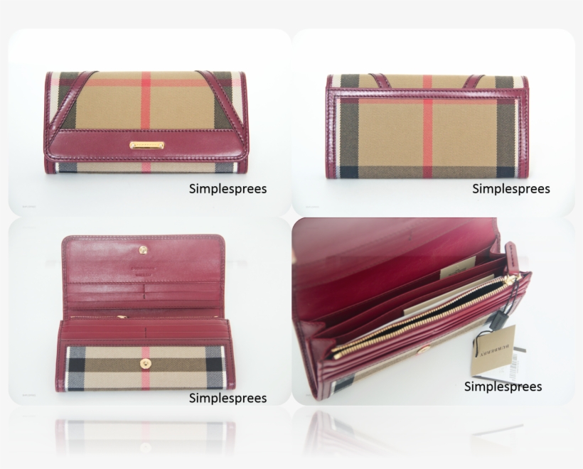 Burberry Haymarket Check Continental Wallet - Wallet, transparent png download