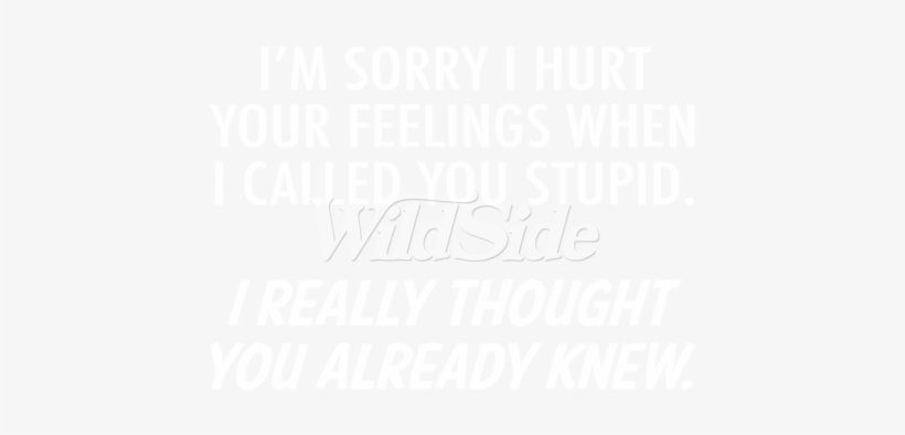 I'm Sorry I Hurt Your Feelings When I Called You Stupid - Fc Rot-weiß Erfurt, transparent png download