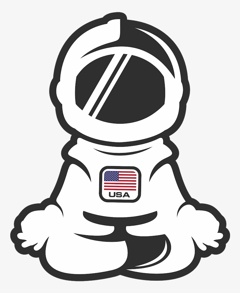 Stationary Astronaut - Astronaut Sit Drawing, transparent png download