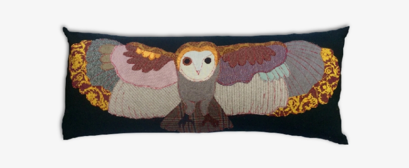 Flying Owl Hand Made Pillow - Carola Van Dyke Paintings, transparent png download