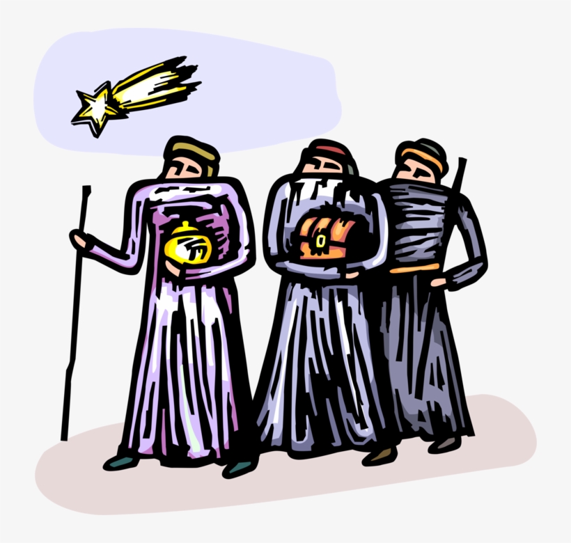 Vector Illustration Of Magi Three Wise Men Bearing - Vector Graphics, transparent png download