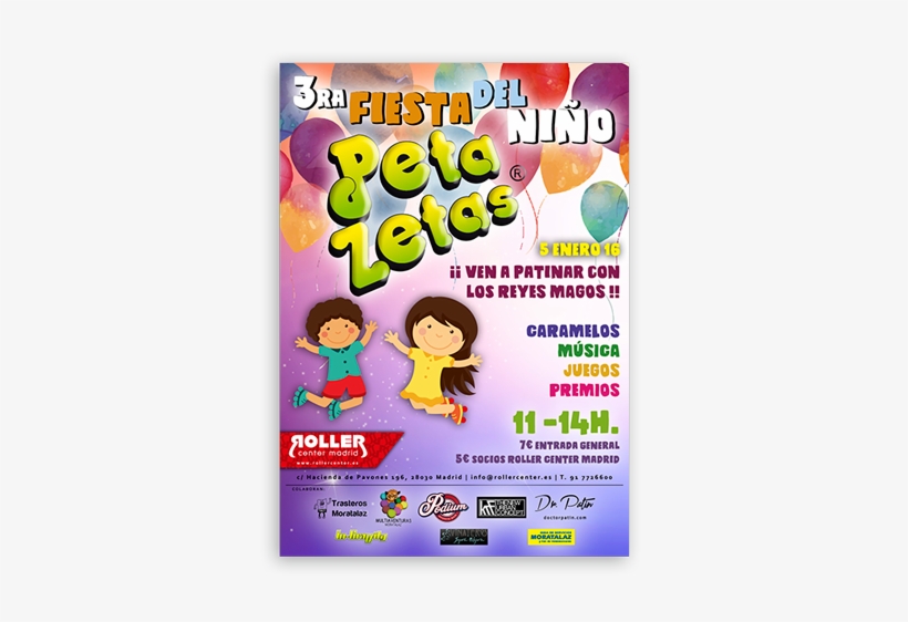 Cartel Roller Fiesta Peta Zetas - Child, transparent png download
