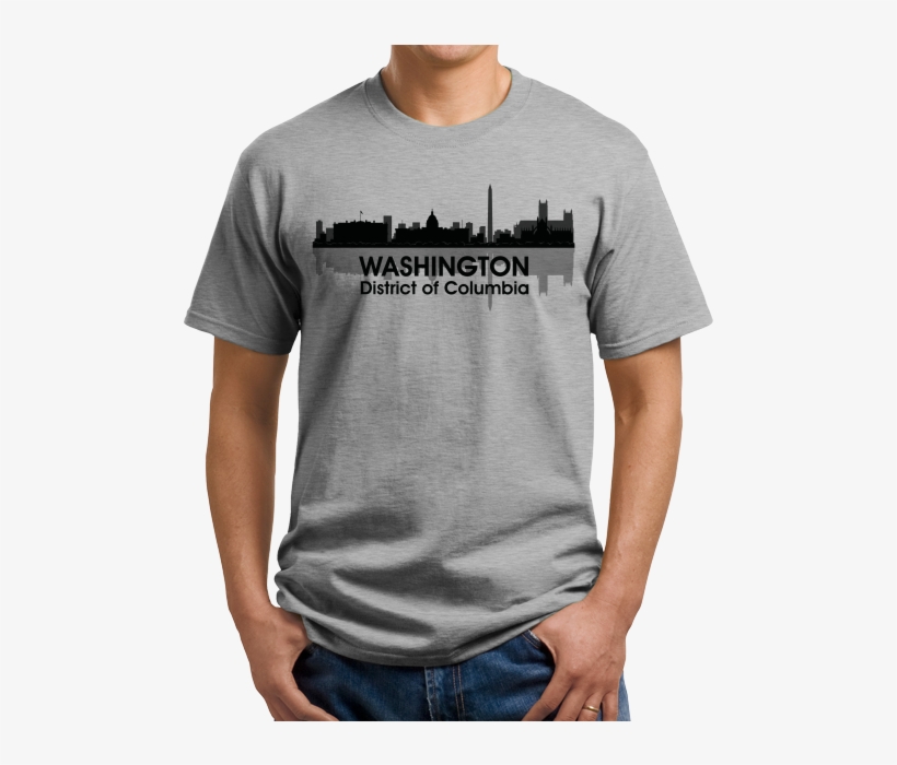 Unisex Grey Washington, Dc City Skyline T-shirt - Shirt, transparent png download