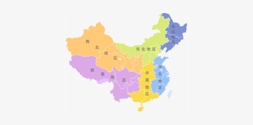 Regions Of China Names Chinese Simp - Map Of China, transparent png download