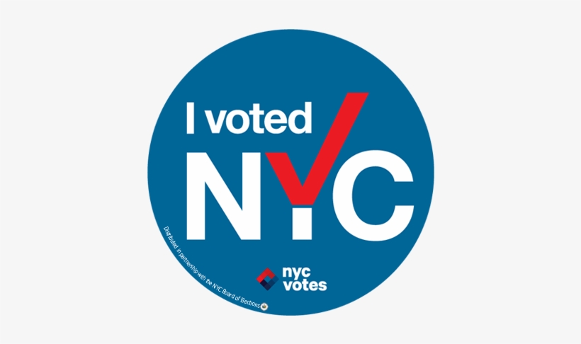 "the Sticker Design Uses A Typeface Commonly Seen By - Voted Sticker Nyc, transparent png download