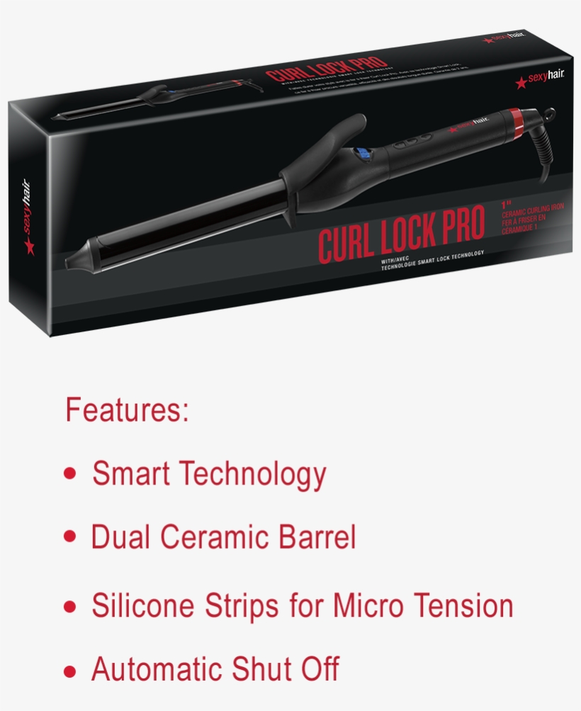 Sexy Hair Tools - Tanga Sexy Hair Concepts: Curl Lock Pro Curling Iron, transparent png download