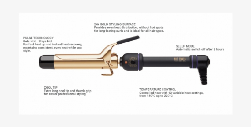 Hot Tools 24k Gold Curling Iron 19mm, transparent png download