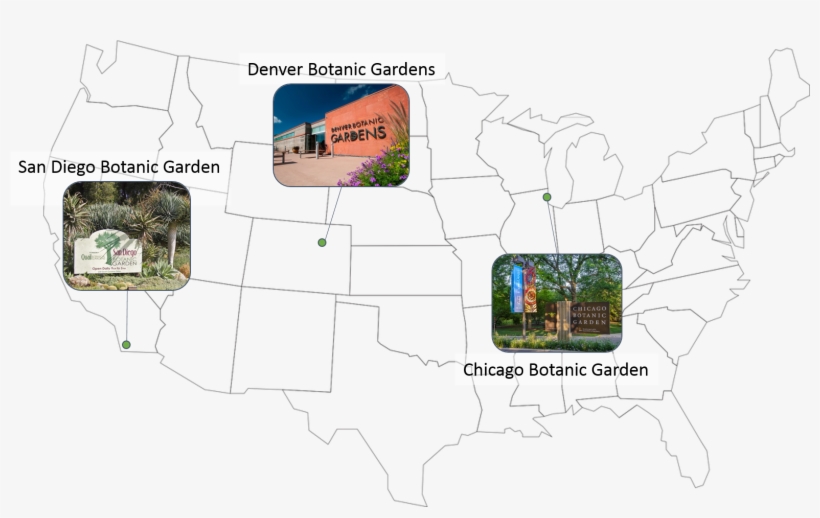 Map Of Locations Of Budburst-nativars Partner Gardens - Garden, transparent png download