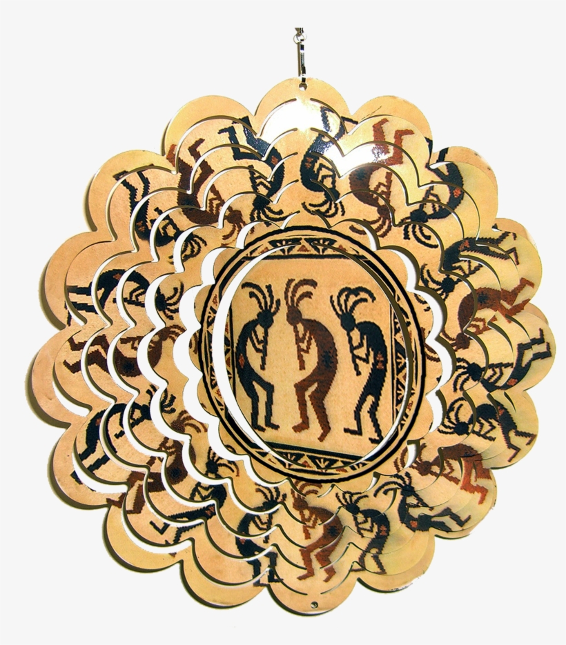 Great World Company Kokopelli Metal Painted Spinner, transparent png download
