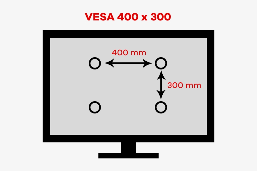 Is There A Wall Bracket For My Vesa Size - Vesa 300 X 400, transparent png download