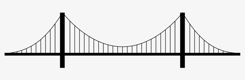 Free Png Suspension Bridge Png Images Transparent - Suspension Bridge Drawing, transparent png download
