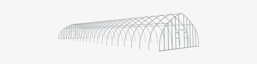 High Tunnel Greenhouse 24 X 100 X 12 Ft - Sketch, transparent png download
