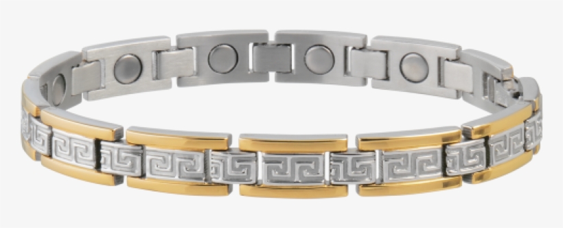 Sabona Lady Greek Key Duet Bracelet, Silver, Size M, transparent png download