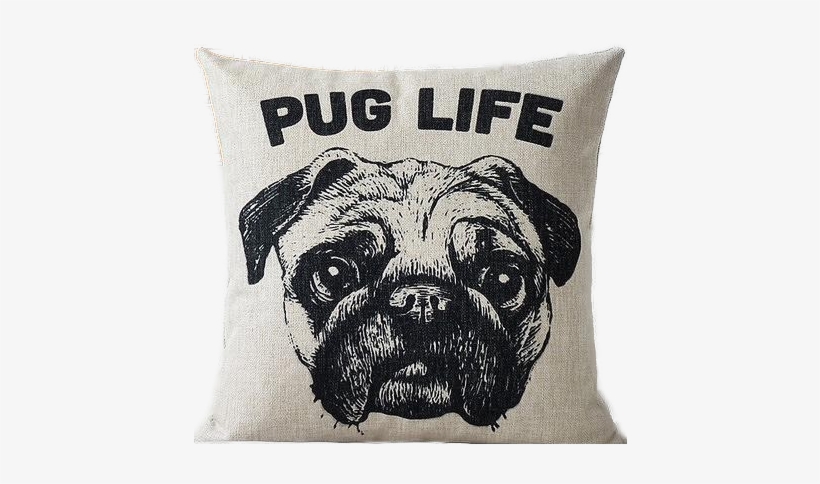 Free Pug Life Pillow - Pug Dog T Shirt, transparent png download