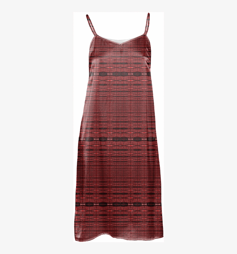 Modern Red Black Tech Ovals Pattern $114 - Day Dress, transparent png download