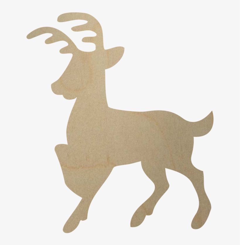 Wooden Reindeer Cutout Shape - Reindeer, transparent png download