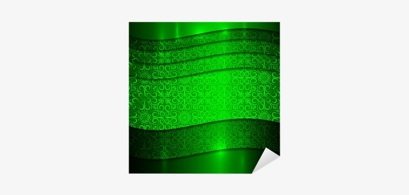 Vector Green Metallic Textured Background Sticker • - Verde Metalico, transparent png download