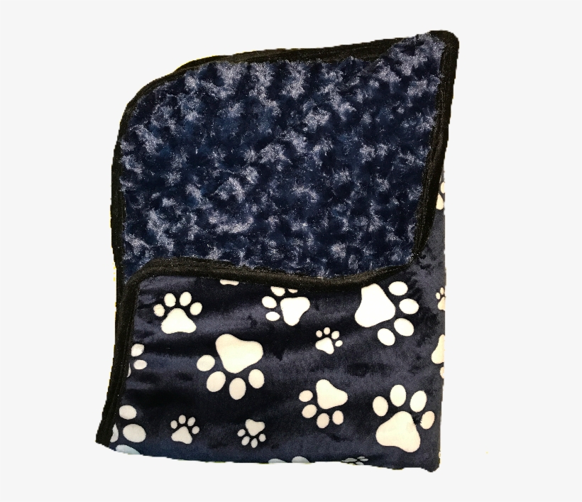 Blue Paw Print Pet Blanket - Snow Leopard, transparent png download