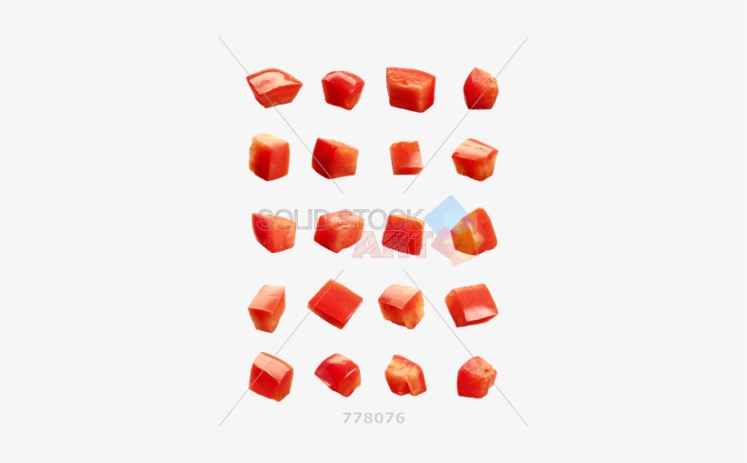 Stock Photo Of 16 Diced Tomato Pieces Isolated On Transparent - Cupcake, transparent png download