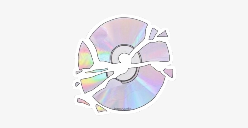 Cd Holo Broken Pieces Outline Transparent Png Freetoedi - Overlay Tumblr Png Transparent, transparent png download