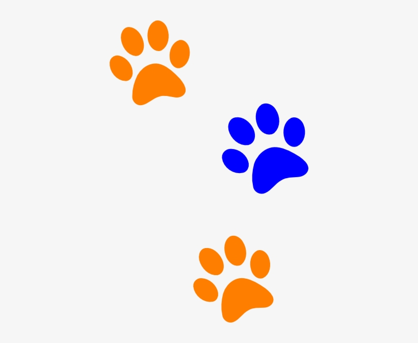 Orange And Blue Paw, transparent png download