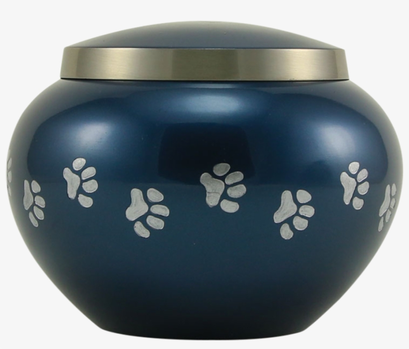 Blue Dog Paw Cremation Urn - Vase, transparent png download