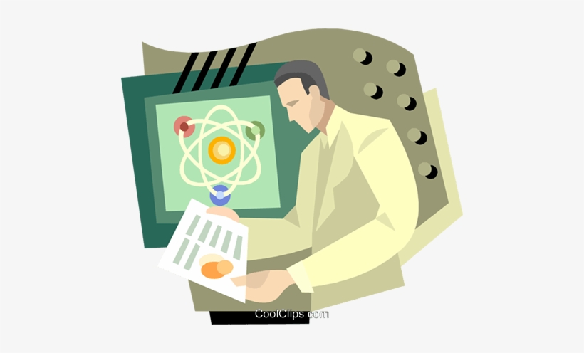 Man Working In Lab Royalty Free Vector Clip Art Illustration - Information, transparent png download