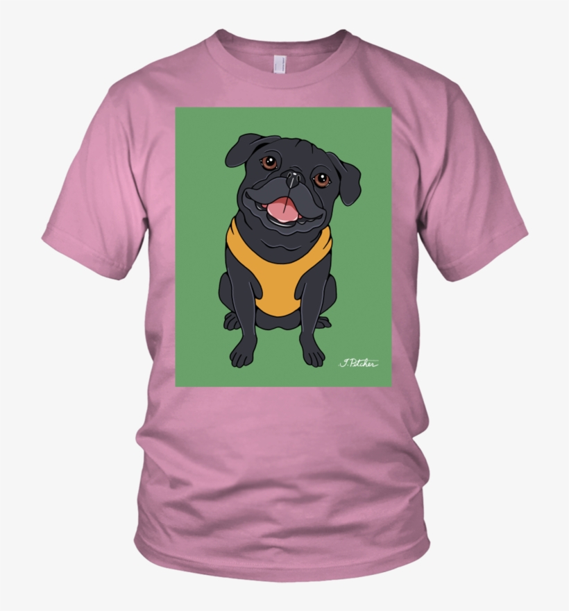 Black Pug Dog T-shirt - Apyr On A Unicycle, transparent png download