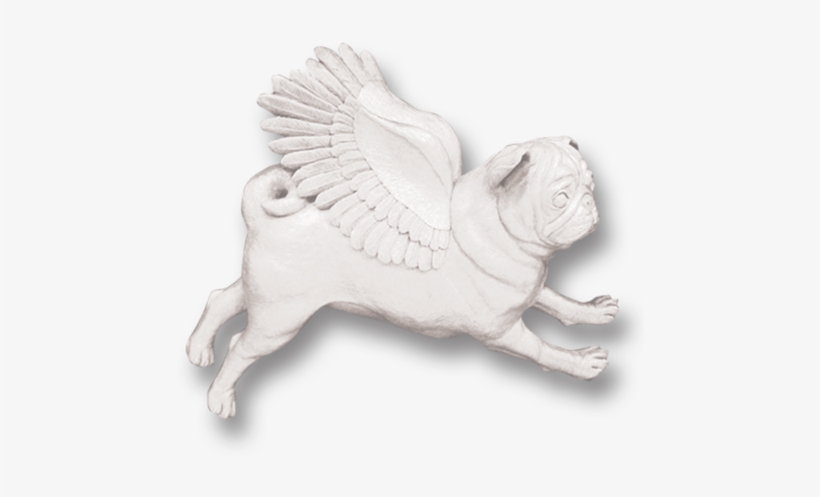Pugs Might Fly Wall Hangings Set Of 3 White Pug Wall - Pug, transparent png download