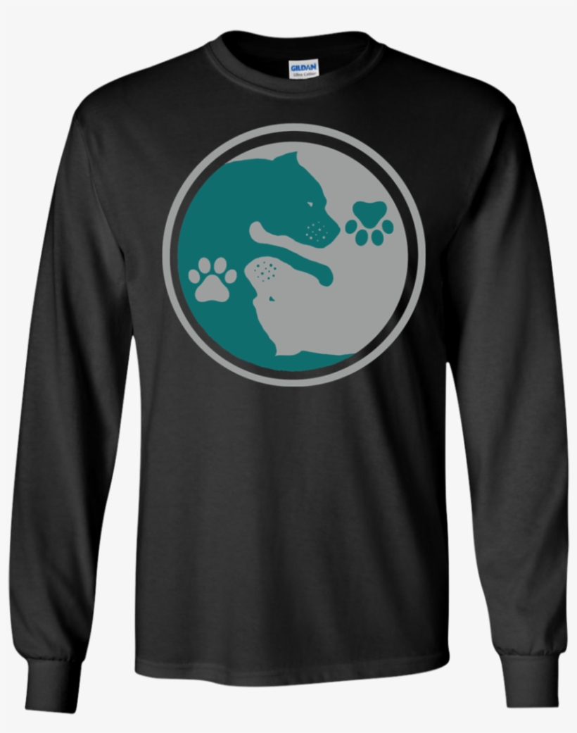 Pit Bull Yin Yang Ls Shirt - Demolition Ranch Ar15 Eagle Shirt, transparent png download