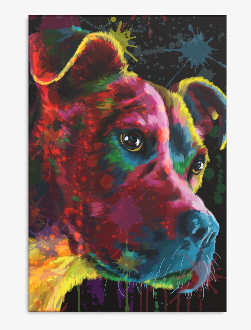 Pitbull Canvas Wrap 2402hv - Dog, transparent png download