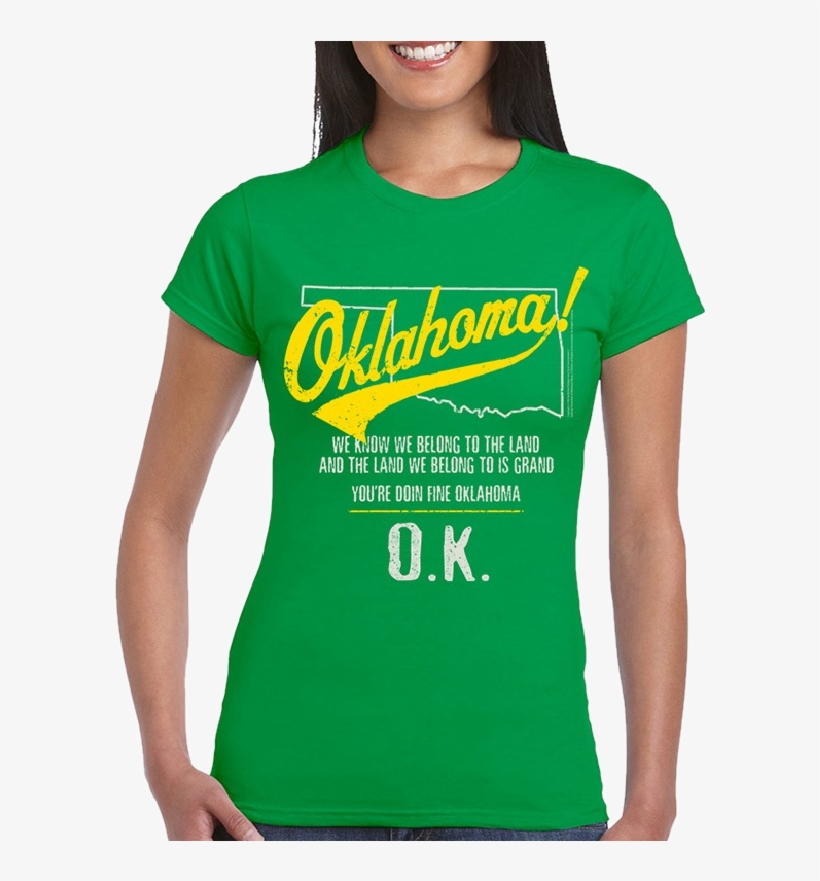 800 X 800 Png 827kb, Oklahoma Ladies Irish Green Tee- - Oklahoma Musical Womens T Shirt, transparent png download