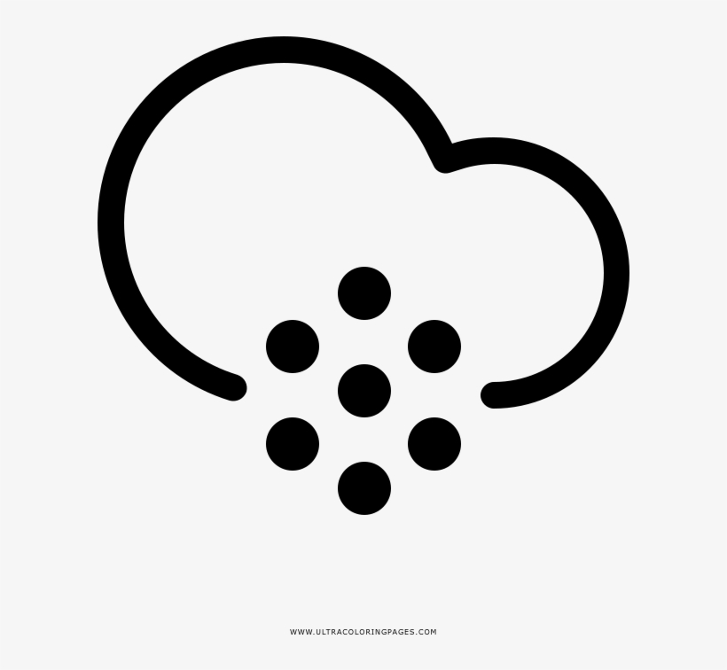 Snow Cloud Coloring Page - Coloring Book, transparent png download
