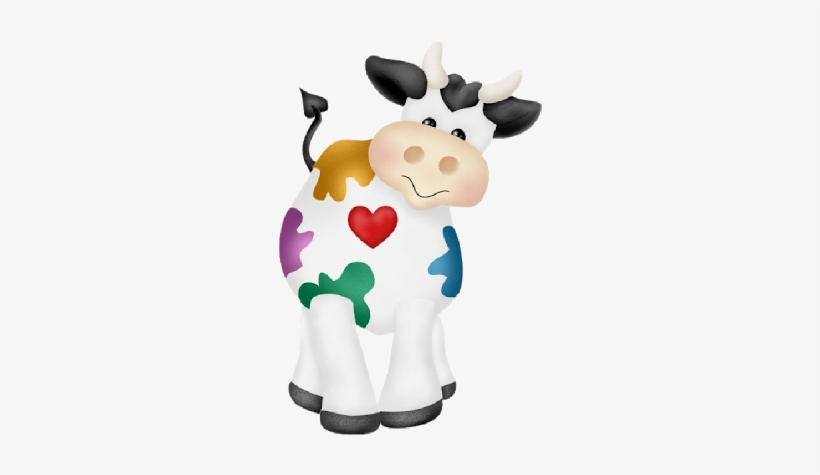 Funny Cow Clip Art - Vaca Tierna En Dibujo, transparent png download