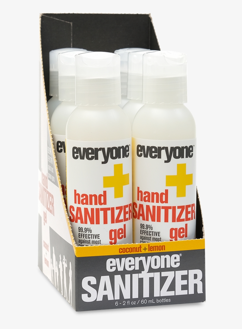 Everyone Coconut & Lemon Hand Sanitizer Gel 6 Pack - Everyone Hand Sanitizer, Gel, Coconut + Lemon - 2 Fl, transparent png download