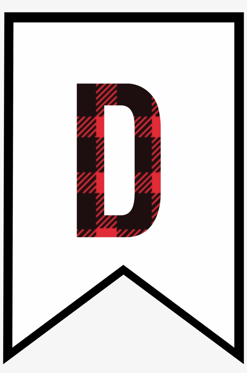 C Buffalo Plaid Banner Letter - Buffalo Plaid Letter N, transparent png download