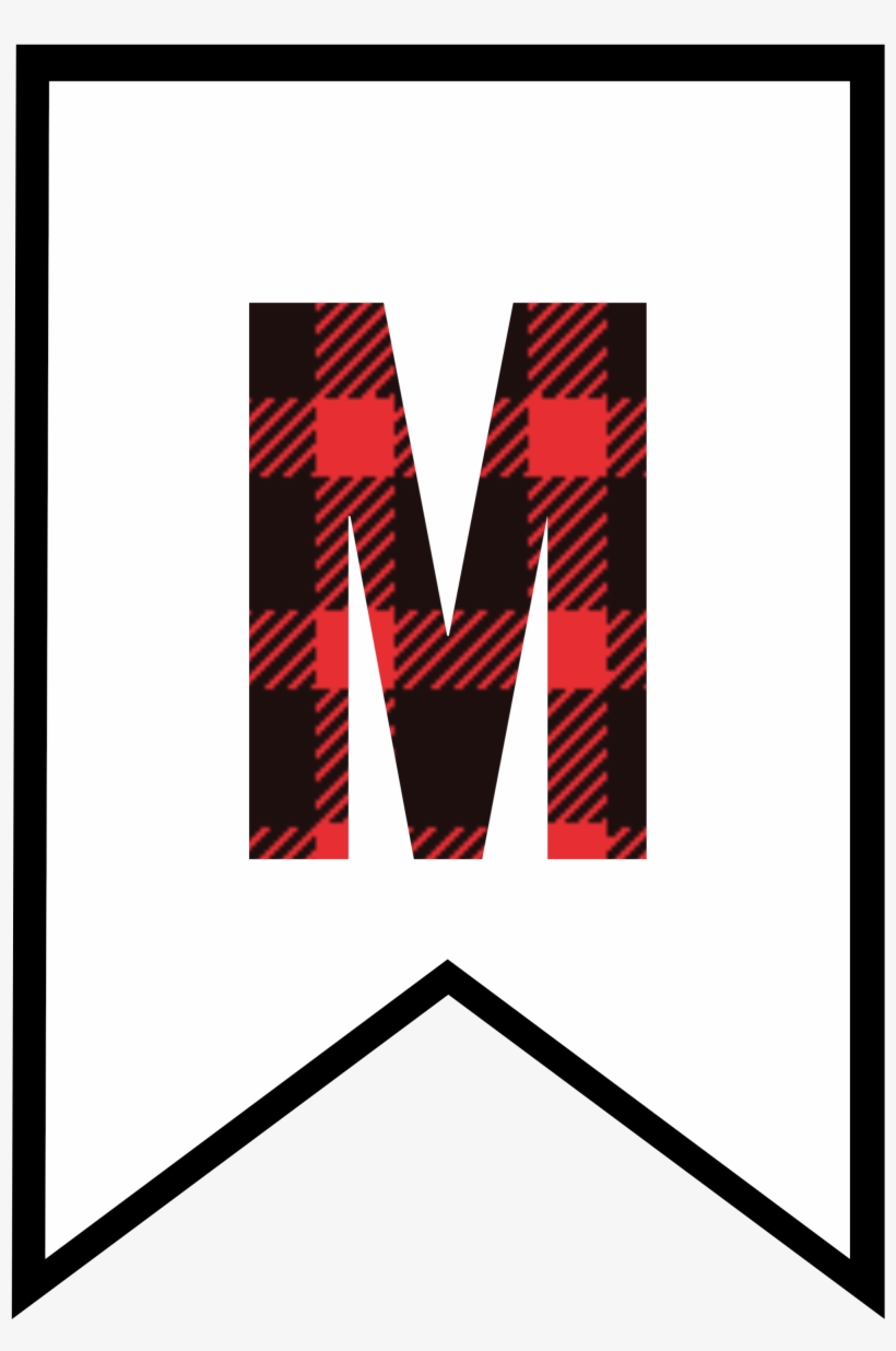 Click The Following Links To Print The Buffalo Plaid - P Letters For Banner, transparent png download