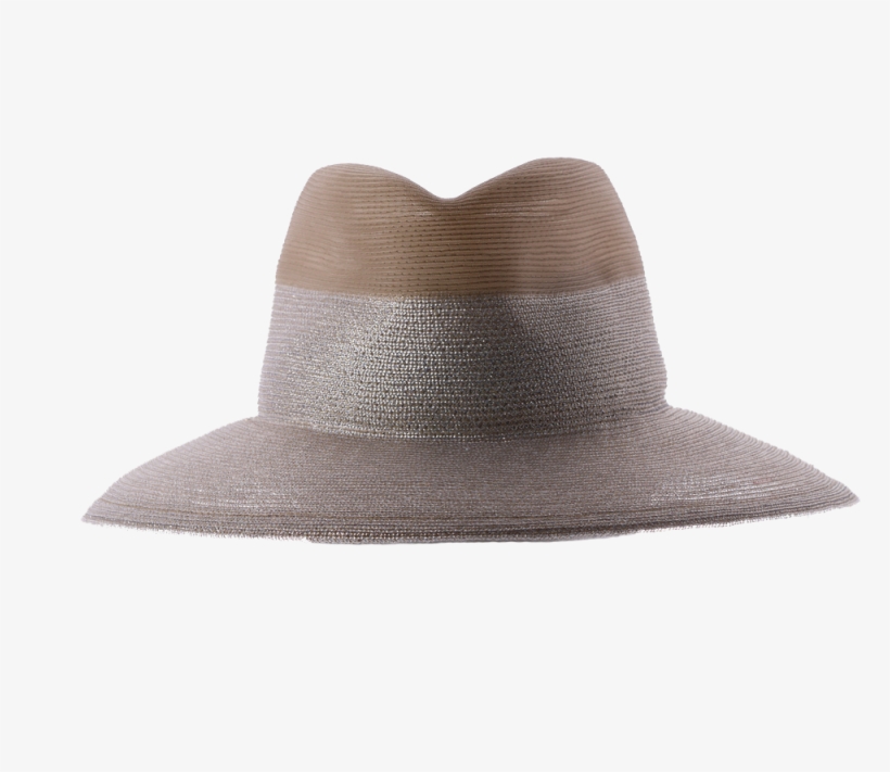 Two-tone Nude Metallic Fedora With A Medium Sized Brim - Sombrero, transparent png download