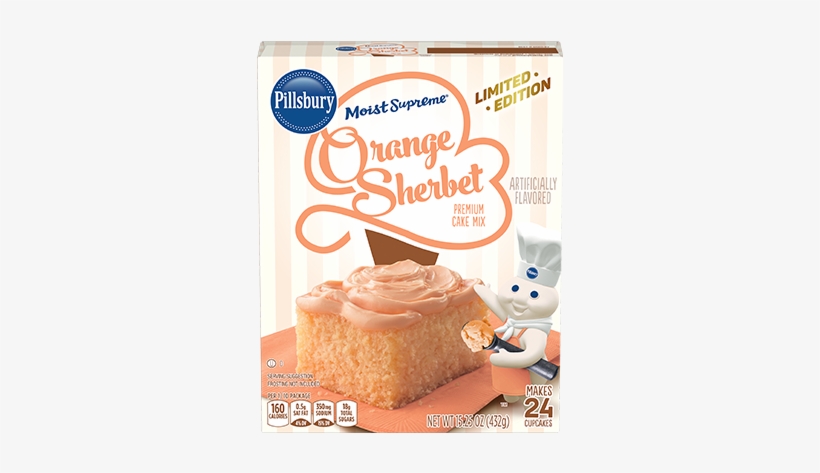 Moist Supreme® Orange Sherbet Cake Mix - Pillsbury Quick Bread & Muffin Mix, Sugar Free,, transparent png download