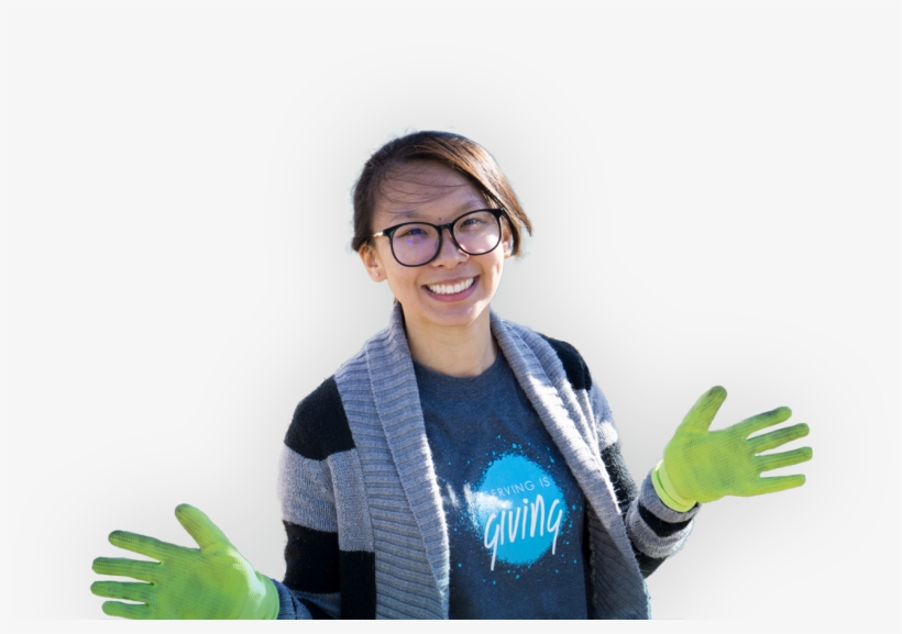 Excited Girl At Service Project - Service, transparent png download