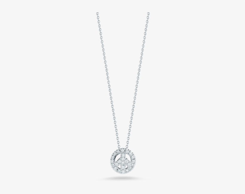 Roberto Coin Peace Sign Pendant With Diamonds - Necklace, transparent png download
