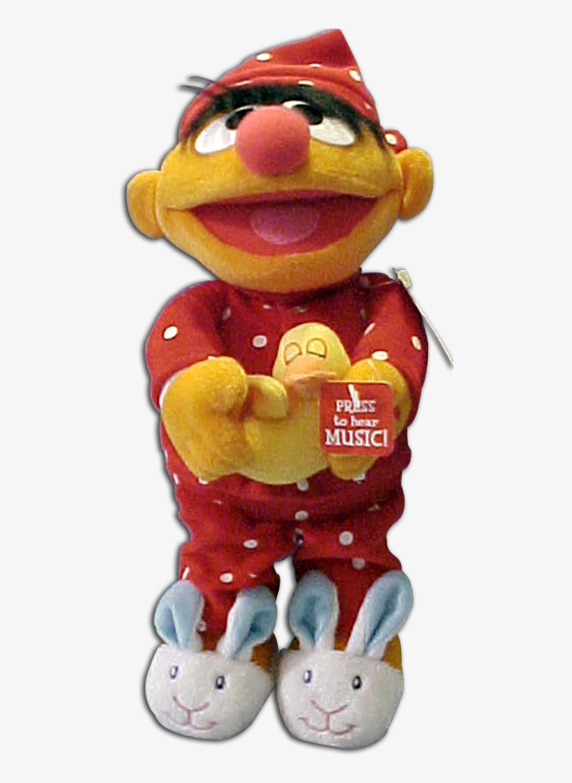 Gund Sesame Street Musical Bedtime Ernie With Bunnie - Sesame Street Bedtime Toys, transparent png download
