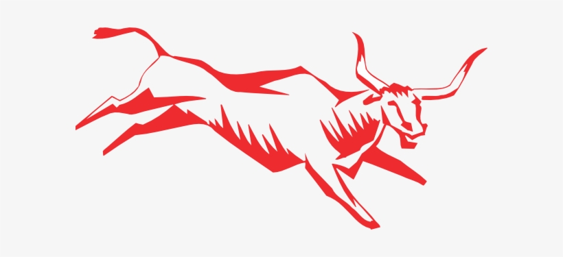 Red Jumping Bull Art Clip Vector Online Royalty Free - Red Bull, transparent png download