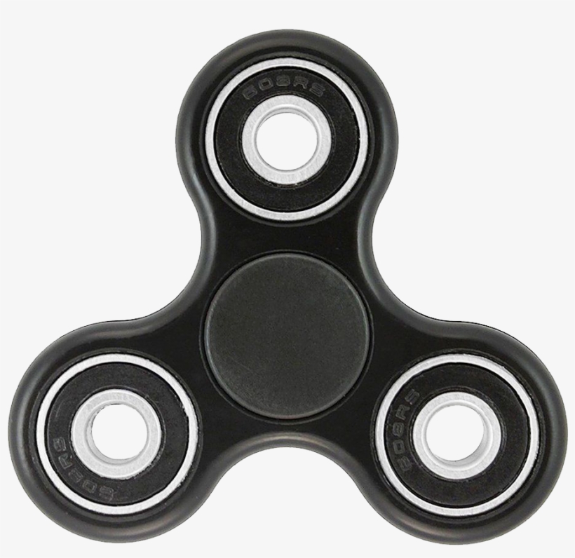 Black Fidget Spinner - Tri Fidget Spinner, transparent png download