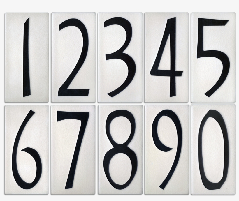 White On Black House Number Tiles Pluspng - Black White Number, transparent png download