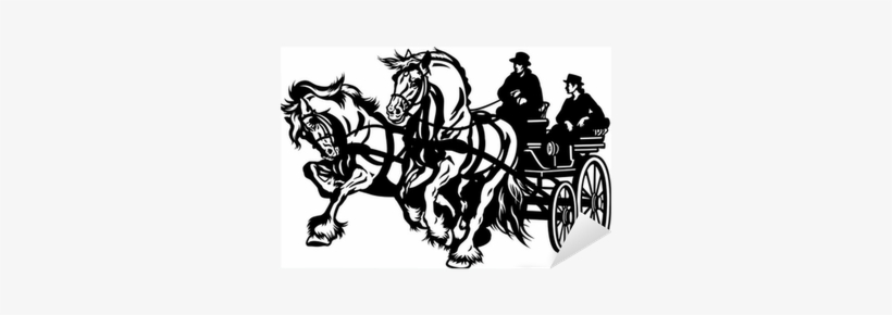 Horse Carriage Sketch, transparent png download