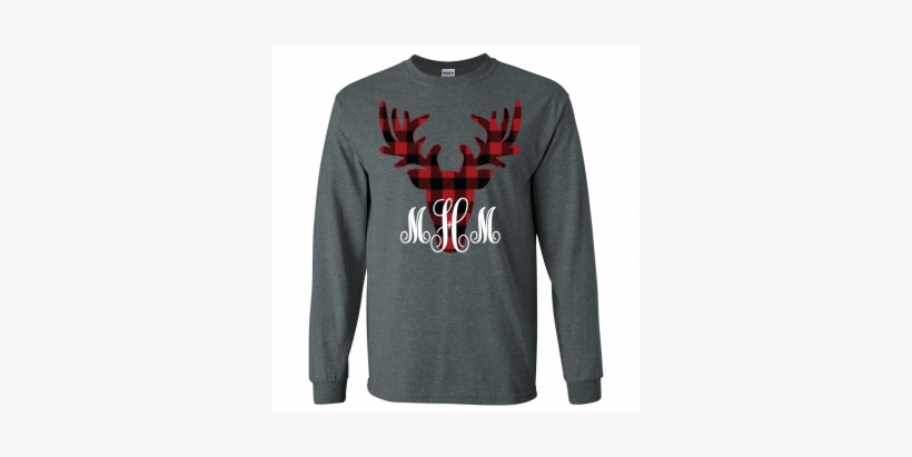 Monogrammed Buffalo Plaid Deer Christmas Shirt - Lebowski For President 2016 T Shirt & Hoodies, transparent png download