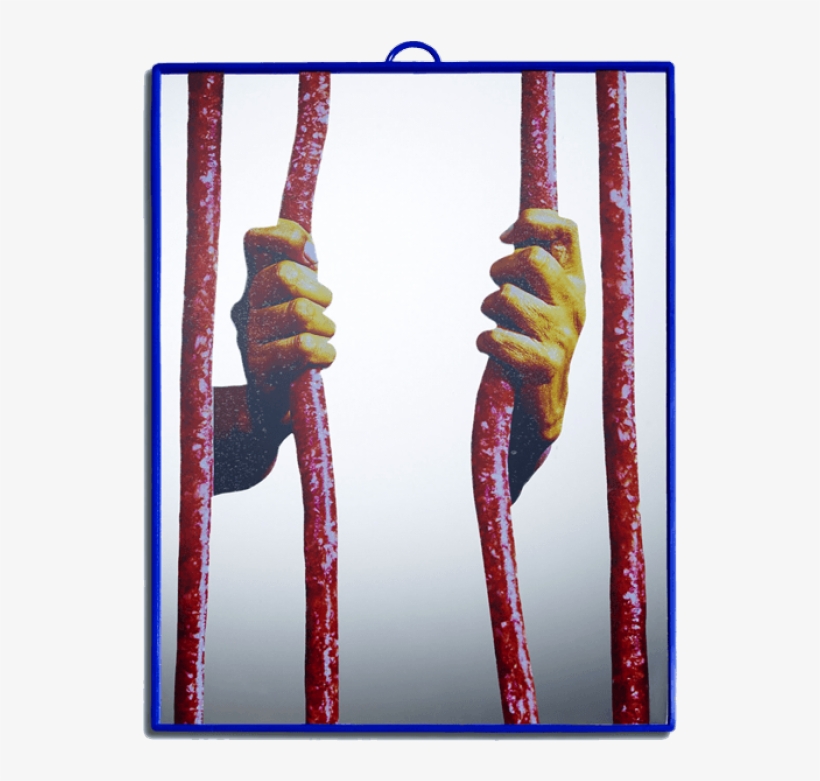 Seletti Toiletpaper Mirror - / Jail. Blue, transparent png download