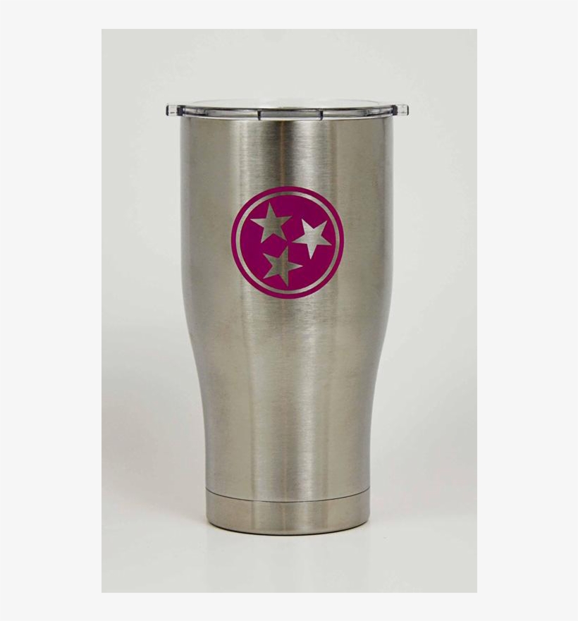 Pink Tennessee Stars Stainless Steel Tumbler - Pint Glass, transparent png download