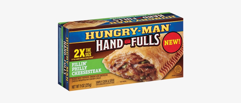 Fillin' Philly Cheesesteak - Hungry Man Hand Fulls, Fillin' Philly Cheesesteak -, transparent png download